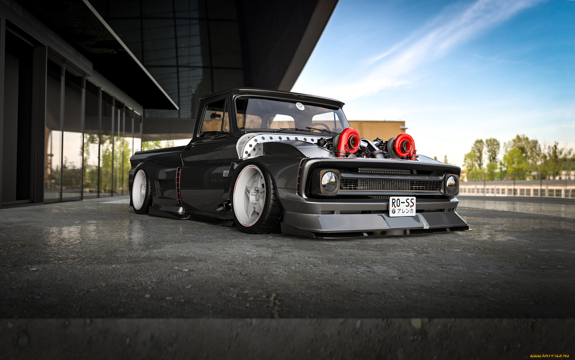 , 3, chevrolet, c10, widebody, twin, turbo